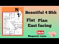 Beautiful luxurious flat plan 4bhk at KodimathaKottyam East facing Magnetic vastu .Vasthu Consultant