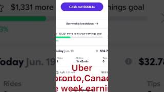 Uber Toronto,Canada, one week earnings |ajmalvlog|