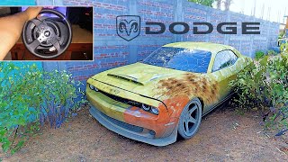 Rebuilding Dodge Challenger SRT Hellcat | Forza Horizon 5 | Steering Wheel Gameplay