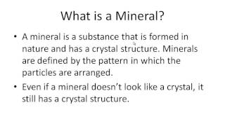 What is a Mineral?