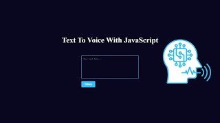 Text To Speech Converter in HTML CSS & JavaScript | JavaScript Project