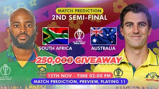 RSA vs AUS ICC Cricket World Cup 2023 2nd Semi Final Match Prediction Australia vs South Africa#icc