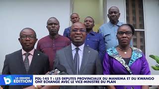 PDL-145 T: Les députés provinciaux du Maniema et du Kwango ont échangé avec le vice-ministre du plan