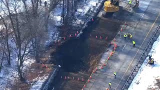 Abandoned mineshaft caused giant sinkhole shutting down part of I-80