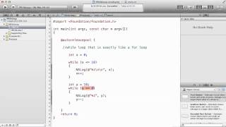 Objective C Tutorials 39 While Loop Example