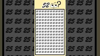 Can you find the number 52? | #numbergame #quiz #puzzle #findtheoddoneoutgame