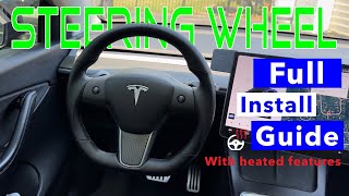 How To Upgrade A Tesla Model Y HEATED Steering Wheel | A step-by-step install guide