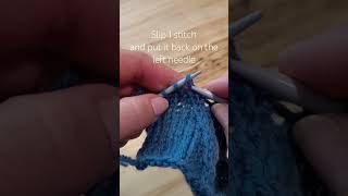 Knit Neater left leaning decrease - Knitting tutorial #knitting #howto #diy #decrease #knit