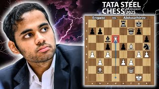 ¡¡NO SUBESTIMEN A UN 2800😲💥!! | Erigaisi vs. Abdusattórov | (Tata Steel Masters ronda 12)