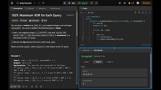 1829. Maximum XOR for Each Query | C++ | Simple and easy explanation | Leetcode daily | DSA