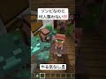 ゾンビなのに村人襲わない　 minecraft マイクラ マインクラフト