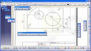 1.3 Kontur 2 - Catia v5 Drafting Training - Insert background view - Interrupt dimensions