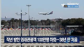 작년 방한 외래관광객 100만명 하회…38년 만 처음 [GOODTV NEWS 20220104]