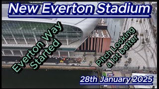 New Everton FC Stadium 28th January 2025 - Bramley Moore Dock - Everton Way started #djidrone latest