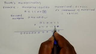 Booth's Algorithm with Example | COA | booths | booths algo