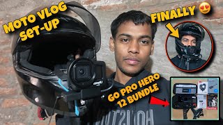 My New GoPro Hero 12 Bundle Unboxing 🤩|Moto Vlogging Set-Up With On Helmet😍|Best Camera For MotoVlog