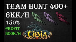 Tibia | Lost Souls (Venore) | Team Hunt x4 400+ | 6kk/h (150%)