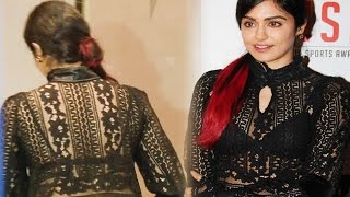 Adah Sharma Inner Wear Show in Black Dotted Top