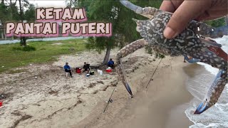 Mancing ketam @Pantai Puteri