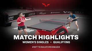 Giorgia Piccolin vs Mateja Jeger | WS | Singapore Smash 2022 (Qual)