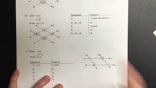 3.6 SP #1,5,11,14,20 Proofs Involving Parallel and Perpendicular Lines