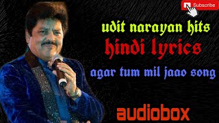 agar tum mil jaao song | udit narayan version | hindi lyrics | zehar movie