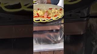 Perfect for lunch! Sausage Cheese Pizza Crepe - Japanese Food Truck #Shorts