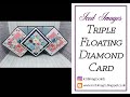 Triple Floating Diamond Card