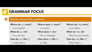 Interchange Intro U8.4 GRAMMAR FOCUS