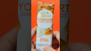 Yoghurt almond apricot bar snack #shorts #asmr #openingsnacks