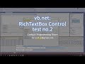 vb.net: RichTextBox Control Test no.2 #WinForm #Visual Studio 2019