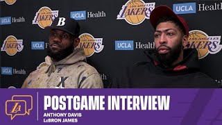 Lakers Postgame: Anthony Davis and LeBron James (2/6/21)