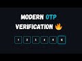 How to Create a Stylish OTP Verification Box with HTML, CSS & JS