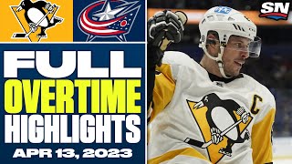 Pittsburgh Penguins vs. Columbus Blue Jackets | FULL Overtime Highlights - April 13, 2023