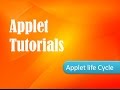 APPLET LIFE CYCLE -- Demonstration using program