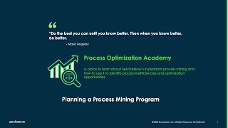 Process Optimization Academy - Planning a process mining program