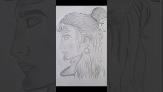 Lord Shiva Drawing easy||Mahadev drawing 🙏#art #shorts #youtubeshorts