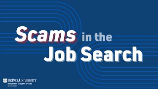 Scams in the Job Search