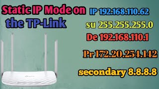 How to Setting up Static IP Mode on the TP-Link WIFI Router Misry