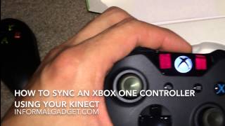 How-To Sync Xbox One Wireless remote Controller Using Kinect control connect sync button pair