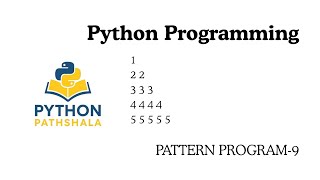 Python Pattern Printing Tutorial in Hindi | Number Repeat Triangle Pattern | Python Program