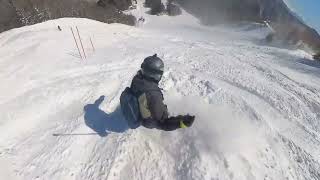 [Snowboarding] Practice pitching and changing direction on a steep slope [Mt. Norikura Snow Resort]