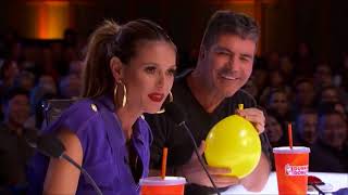 America's got talent....  helium filled balloons for judges funny 2017