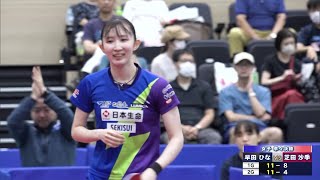 五輪選考独走の早田ひなが快勝！準決勝進出｜第5回パリ五輪日本代表選考会