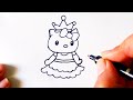 how to draw princess hello kitty 👑