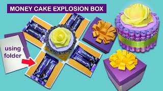 DIY Money Cake | Explosion Box | Money Surprise Gift | Birthday Gift | Easy DIY | Tutorial