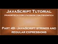 JavaScript strings and regular expressions