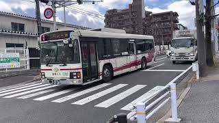 豬高車庫　名古屋市営バス基幹バス回送車右折