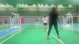 Roschelle /Marija Vs DilSha/Mai #badmintondoubles #rally #womensdoubles #weekendfunmatch