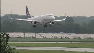 United Express | Embraer E175LR With a Butter Landing On Runway 25 At #YQG.  #avgeek